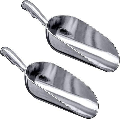 Amazing Abby - Elsa - 24-Ounce Aluminum Ice Scoops (Set of 2), Cast Aluminum Utility Scoops, Food-Grade, Good for Home and Commercial Use, NOT Dishwasher-Safe, Hand-Wash Recommended in Saudi Arabia