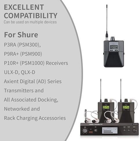 استبدال بطارية ليثيوم أيون SB900B متوافق مع أجهزة إرسال Shure P3RA وP9RA+ وP10R+ SB900 SB900A SB900B SB900C وULX-D وQLX-D وأجهزة إرسال AD جميع ترقية الإرساء المرتبطة 3.7 فولت 1500 مللي أمبير/5.5 وات في الساعة in Saudi Arabia
