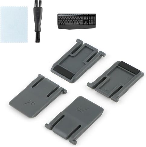 4 قطع من أرجل حامل لوحة المفاتيح لـ Logitech MK345 K345 لوحة المفاتيح اللاسلكية مع أدوات (أسود) in Saudi Arabia