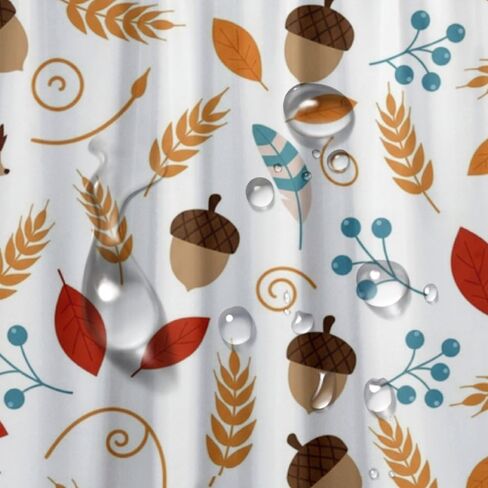 ستارة حمام مطبوعة على شكل قنفذ مع خطافات، ستارة دش شاطئ صيفية مقاومة للماء، قماش قابل للغسل، ستائر جمالية للعطلات، ديكور بسيط للعطلات 72 × 72 بوصة in Kuwait