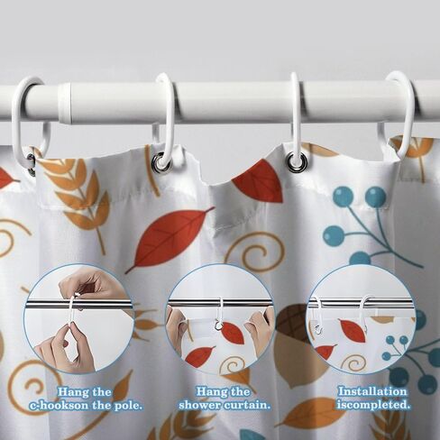 ستارة حمام مطبوعة على شكل قنفذ مع خطافات، ستارة دش شاطئ صيفية مقاومة للماء، قماش قابل للغسل، ستائر جمالية للعطلات، ديكور بسيط للعطلات 72 × 72 بوصة in Kuwait