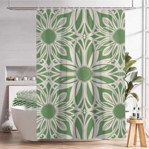 ستارة دش للحمام بتصميم بسيط مع خطافات، ستارة دش للشاطئ مقاومة للماء للصيف، ستائر بوهو من القماش قابلة للغسل للحمام مجموعة حديثة 60 × 72 بوصة in Kuwait