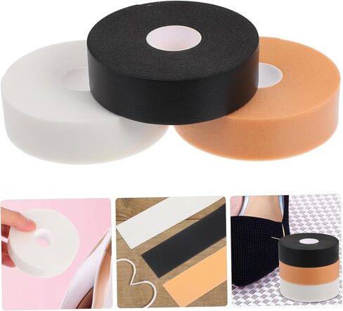 3 لفات شريط حماية القدم غير قابل للانزلاق، ملصقات وسادة للكعب DIY للأحذية الرياضية ذات الكعب العالي، ناعمة قابلة للتنفس، ذاتية اللصق، لون البشرة in Saudi Arabia