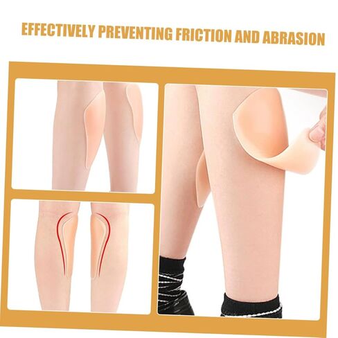 2 Pair Self Adhesive Silicone Leg Pads Invisible Shaping Patches for Crooked Thin Legs Skin Tone Comfort Chafing Prevention for Daily Use and Sports in Saudi Arabia