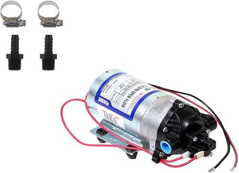 Shurflo 8000-543-238 Automatic-Demand 12V Diaphragm Pump with Male 3/8" Hose Barb Kit (Bundle, 2 Items) in Saudi Arabia