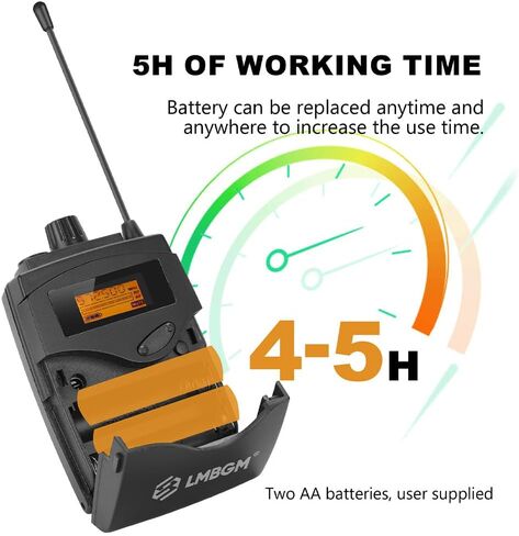 AR2090 Mono UHF Dual Channel Wireless in-Ear Monitoring System Ideal for Recording Studios, Churches, and Band Performances. (2 Channel, 2Bodypack) in Kuwait