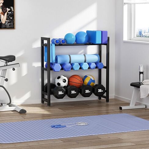 3 Tier Adjustable Dumbbell Rack – Heavy-Duty Weight Storage Stand for Dumbbells, 360 lb Total Capacity in Kuwait