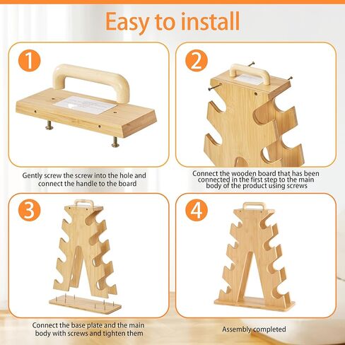 حامل دمبل خشبي لتخزين صالة الألعاب الرياضية المنزلية - حامل على شكل حرف A موفر للمساحة لتنظيم أوزان 8-15 رطل، ويحمي الدمبل من الخدوش، وتخزين تمرين مدمج وأنيق (الرف فقط) in Kuwait