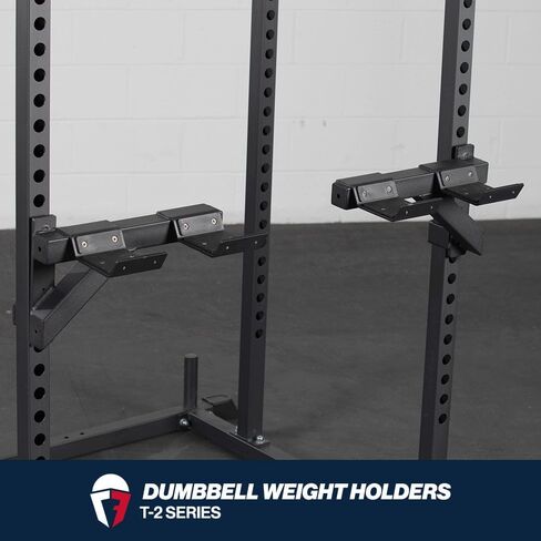 Titan Fitness T-2 Series Dumbbell Weight Bar Holders, Rack Mounted Spotter Arms, 440 LB Capacity, J-Hook Mounting with Nylon Cradle Liners, Strength Training Accessories in Saudi Arabia