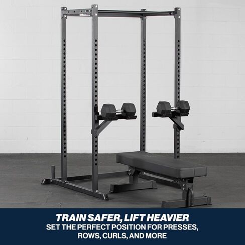 Titan Fitness T-2 Series Dumbbell Weight Bar Holders, Rack Mounted Spotter Arms, 440 LB Capacity, J-Hook Mounting with Nylon Cradle Liners, Strength Training Accessories in Saudi Arabia