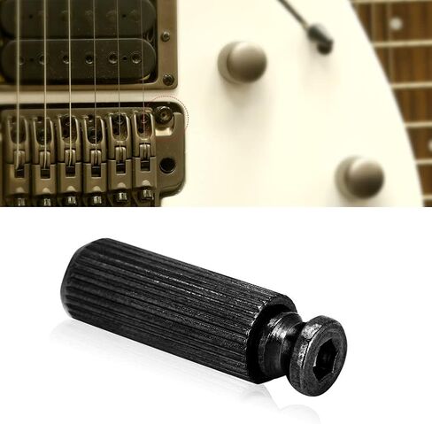 Alomejor Anchor Stud,2 Pcs 8mm Adjustable Electric Guitar Bridge Studs for Floyd Rose (Black) in Kuwait