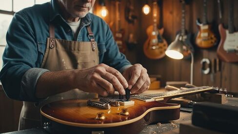 Alomejor Anchor Stud,2 Pcs 8mm Adjustable Electric Guitar Bridge Studs for Floyd Rose (Black) in Kuwait