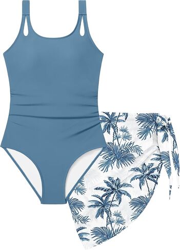 ملابس سباحة للفتيات من CRISONE ملابس سباحة قطعة واحدة سريعة الجفاف بحزام قابل للتعديل مع غطاء شبكي للأعمار من 9 إلى 16 سنة in Kuwait