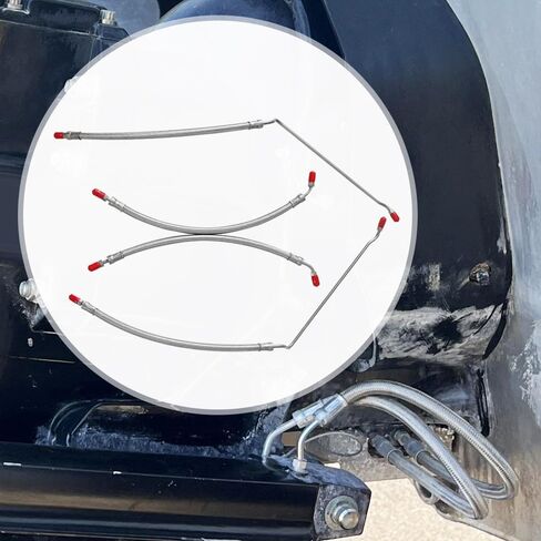 32-864589 32-864588 Hydraulic Ram Cylinder Hose Kit Compatible with Mercruiser Alpha One with Trim Cylinder(15-9/16") & Bravo 1 2 3 X, Trim Tilt Hydraulic Hose Replace 32-99904Q, Pack of 4 in Kuwait