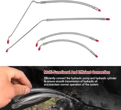 32-864589 32-864588 Hydraulic Ram Cylinder Hose Kit Compatible with Mercruiser Alpha One with Trim Cylinder(15-9/16") & Bravo 1 2 3 X, Trim Tilt Hydraulic Hose Replace 32-99904Q, Pack of 4 in Kuwait
