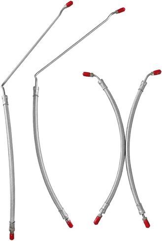 32-864589 32-864588 Hydraulic Ram Cylinder Hose Kit Compatible with Mercruiser Alpha One with Trim Cylinder(15-9/16") & Bravo 1 2 3 X, Trim Tilt Hydraulic Hose Replace 32-99904Q, Pack of 4 in Kuwait