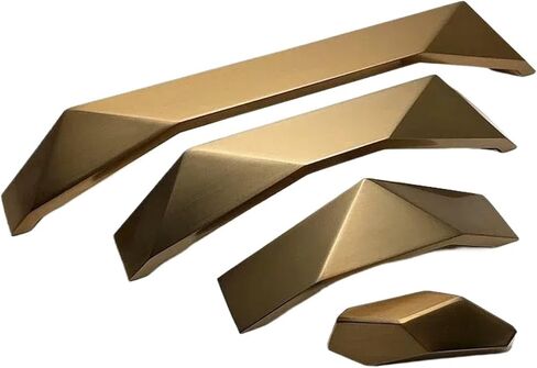 Simple Golden Gray Black Cabinet Door Drawer Pulls Cupboard Furniture Handles Hardware 1Pcs(Chrome 64mm) in Kuwait