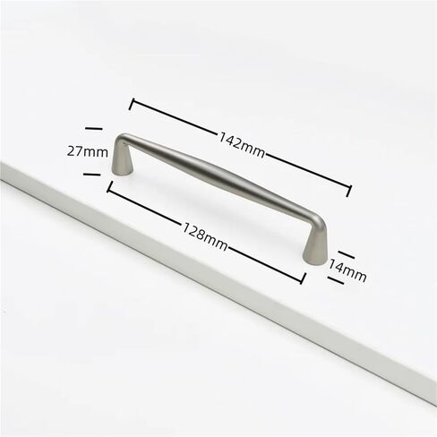 Silver Furniture Handle for Drawer Kitchen Cabinets Home Hardware Handles 1Pcs(008-Silver-C128mm) in Kuwait