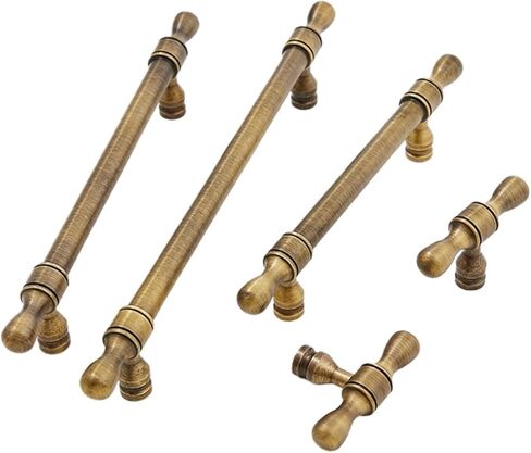 Retro Antique Brass Pull Kitchen Cabinet Bronze Long Handle Drawer Copper 1Pcs(1282-224) in Kuwait