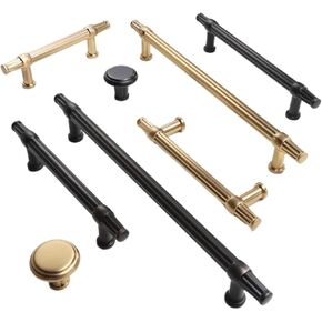 Solid Cabinet Handles Wardrobe Pull Cupboard Door Kitchen Retro Pulls 1Pcs(Black brown-C96mm) in Kuwait