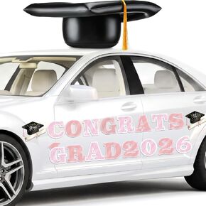 2025 Graduation Car Decorations 23'' Large Inflatable Grad Cap Car Decors Congrats Grad Letters Bulk Class of 2025 PVC Inflatable Cap for Senior High School Collage Prom Party Decors(Black, Gold) in Saudi Arabia