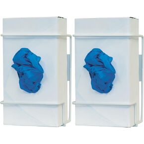 Bowman Dispensers Single Glove Box Dispenser, White Coated Wire, Non-Divided, Wall Attachment, Made in USA, Pack of Two, 3.75 Inch L x 5.67 Inch W x 8.16 Inch H in Kuwait