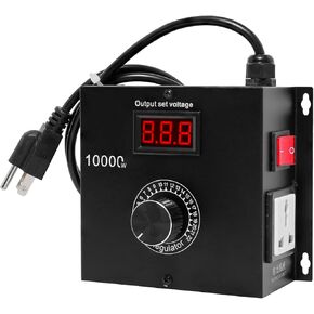 جهاز تحكم في السرعة المتغيرة SCR AC بقدرة 10000 واط، والتحكم في سرعة المروحة والمحرك 120 فولت - 220 فولت تيار متردد، 22 أمبير، مثالي للأدوات الكهربائية أو الغلايات أو المواقد in Kuwait