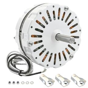 F0510B2497, F0510B2944 Attic Fan Motor Kit Fit for Lomanco 2000 & 1800 Series, Replace Model DOW-136-0-34, DOW-136-0-40-XIN, A0416B2059, A0510B2389 etc, 3.4 A/60Hz/120 V, 1100RPM 1/10 HP, White in Kuwait