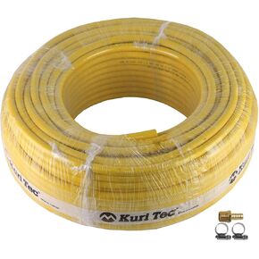 Kuriyama Kuri Tec A1661 Yellow Poly 600 PSI Turf/Tree Spray Hose 300-Foot x 1/2-Inch with Hose Barb and 2 Hose Clamps (Bundle, 4 Items) in Kuwait