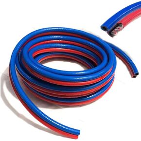 RSBFER خرطوم أكسجين أسيتيلين مزدوج 8 مم - خرطوم لحام وقطع عالي الضغط مقاوم للهب، PVC مرن، أحمر وأزرق لقطع المعادن، 10 متر in Kuwait