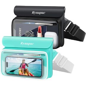IPX8 Waterproof Fanny Pack, [Up to 8.5"] Waist Bag for Women, Floating Phone Pouch Dry Bag for iPhone 17 16 15 Pro Max, Passport, Wallet, Card, Travel Beach Kayaking Boating Essentials, 2 Pack in Kuwait