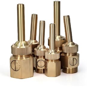 فوهة نافورة نحاسية قابلة للتعديل مع صمام مدمج - 1/2 بوصة، 3/4 بوصة، 1 بوصة مرش مياه نفاث ذكر/أنثى (1 بوصة ذكر) in Kuwait