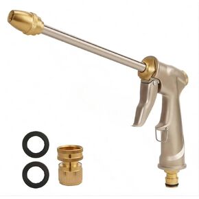 Metal Garden Hose Nozzle Spray - Heavy Duty 4 Spray Patterns 360° Rotating, Ergonomic Handle, Leak-Proof Fit for Watering, Cleaning, Car Wash(Upgrade nozzle) in Saudi Arabia