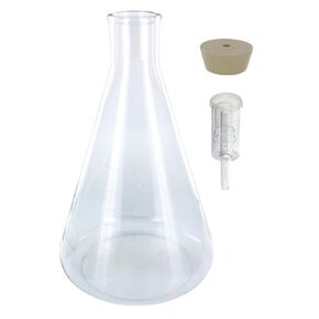5000 ml Erlenmeyer Flask with 11.5 Stopper and Economy airlock in Kuwait
