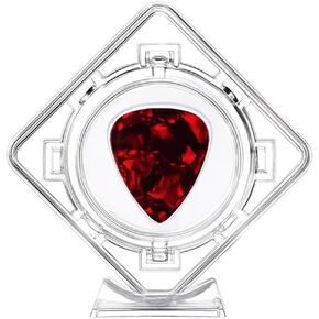 علبة عرض اختيار الجيتار الشفاف من الأكريليك، قطعة واحدة من صندوق حامل ريش الجيتار لتخزين ملحقات الجيتار القابلة للتجميع، هدية للموسيقيين (SQUARE*1) in Kuwait