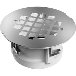 Shower Drain Replacement Kit for Fiberglass & Plastic Shower Pans, Installs from Top Only, Fit for 4"- 4 1/2" Drain Flange & 2" ABS, PVC, Galvanized Steel & Cast Iron Drain Pipes (Brushed Nickel) in Kuwait