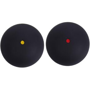 2pcs Rubber Squash Training Balls Single Red and Yellow Dot, Small Bounce Reaction Trainer for Beginner Hand-Eye Coordination, Indoor and Outdoor Squash Practice in Kuwait