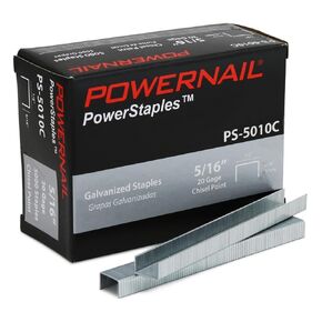 Powernail PS5010C 20 Gauge 1/2 Inch Crown 5/16 Inch Length Chisel Point Collated Galvanized Staples (Box of 5000) in Kuwait