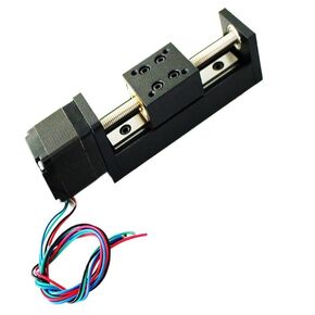 T-Type Mini Sliding Table 50/100/150/200mm for Linear Rail Guide with Nema11 28mm Stepper Motor for CNC 3D Printer in Saudi Arabia