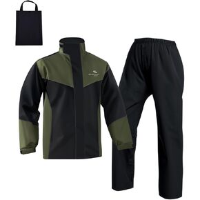 Rain Suit Men's Waterproof Rain Jacket and Pant Packable Outdoor Lightweight Raincoat with Hood for Golf Cycling in Kuwait
