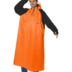 Hooded Rain Ponchos for Adults with Pocket & Zipper, Unisex Reusable Lightweight Raincoat Jacket for Hiking, Camping, Outdoor in Saudi Arabia