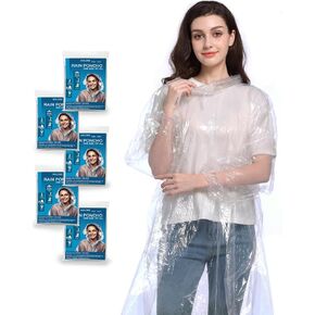 معاطف مطر للاستعمال مرة واحدة للبالغين - مجموعة معاطف مطر للطوارئ للنساء والرجال مع غطاء رأس برباط in Kuwait