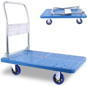 Foldable Push Cart Dolly 660 lbs,Moving Platform Hand Truck,with 360° Swivel Wheels, for Home Garage Workshops, Loading, Storage, Warehouse in Saudi Arabia