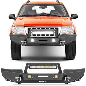 Nilight Rear Step Bumper for 2005 2006 2007 2008 2009 2010 2011 2012 2013 2014 2015 Toyota Tacoma Full Width Pickup Truck Textured Black Solid Steel Off-Road 18W Lights D-Rings in Saudi Arabia