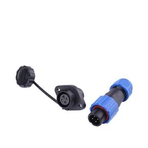 1Set SP13 IP68 Flange Type 1/2/3/4/5/6/7/9Pin Cable Connectors and Socket Waterproof Connector(SP13-5F) in Kuwait