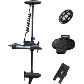 AQUOS Haswing CaymanB Electric Bow Mount 12V Saltwater & Freshwater Trolling Motor - 55lbs Thrust, 48in Shaft, with Wireless Remote & Wireless Foot Control, Quick Release Bracket in Kuwait