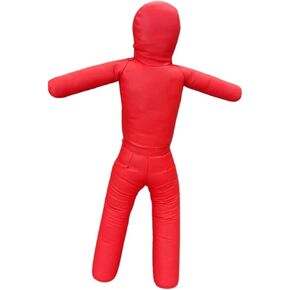 Grappling Dummy 130cm, Unfilled, Sturdy Mannequin Exercise Kickboxing Training Prop, Practical Punching Dummy PU, red in Kuwait
