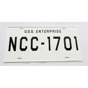 USS Enterprise NCC-1701 علامة لوحة الترخيص المعدنية (NCC) in Kuwait