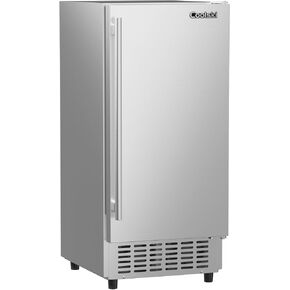 15" Under Counter Ice Maker Machine, 130 Lbs/Day with 30 LBS Storage Bin, Built-in Freestanding Stainless Steel Ice Maker with Auto-Cleaning, Smart LCD Panel, for Commercial & Home Outdoor Use in Kuwait