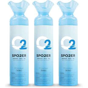 Portable 10 Liter Oxygen Canisters, 97% Pure O2, Oxygen Tank for Altitude, Athletes, Exercise Recovery & Breathing Support (3 Pack) in Kuwait